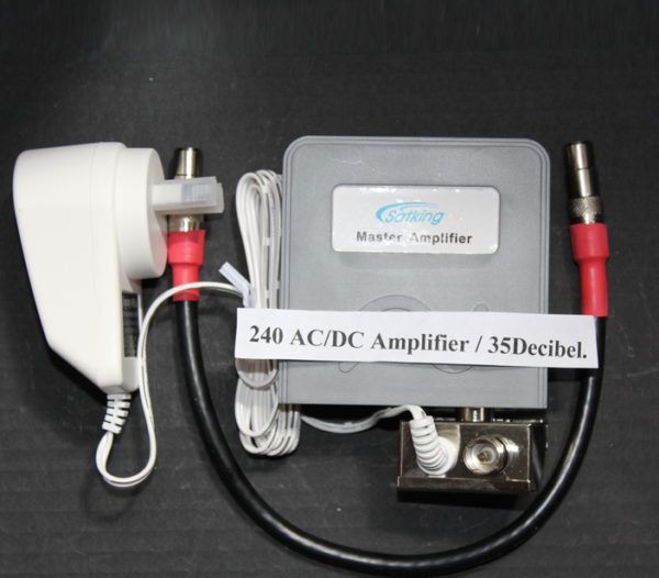 Caravan aerial booster kit, complete with amplifier for superior reception.